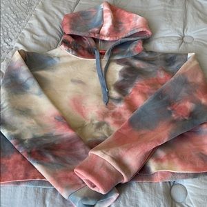tie dye cropped hoodie
